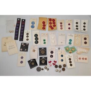 Vintage Button Lot Streamline La Mode Antique Details Novelty Gold Rhinestone